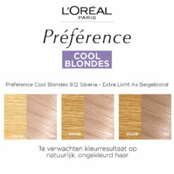 L'Oreal Lu0027Oréal Preference Haarkleuring 9.12 Siberia - Cool Blondes -Voedingssupplementen Winkel 1011784 2