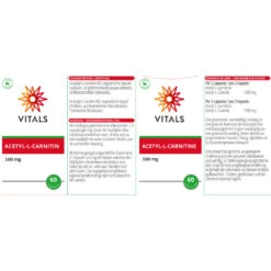 Vitals Acetyl-l-carnitine 500 Mg -Voedingssupplementen Winkel 1023935 3