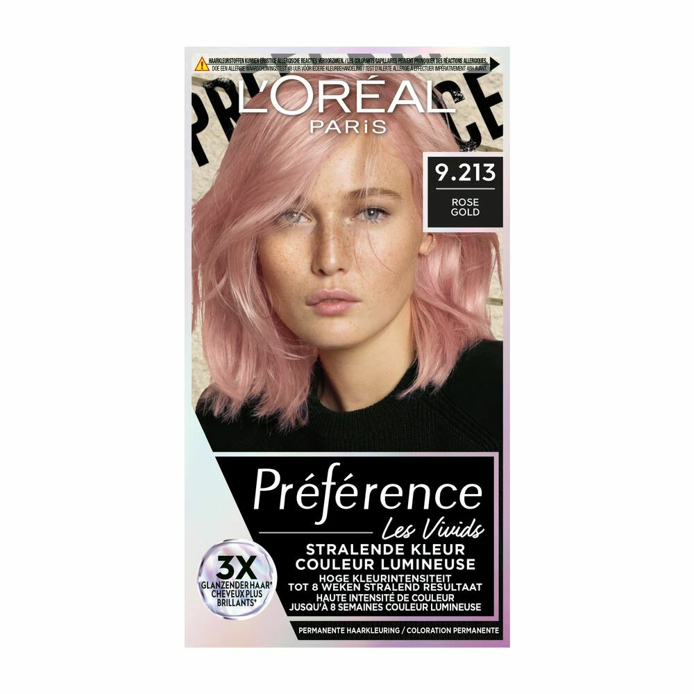 L'Oreal Lu0027Oréal Preference Vivids Haarkleuring 9.213 Rose Gold 3 L'Oreal Lu0027Oréal Preference Vivids Haarkleuring 9.213 Rose Gold