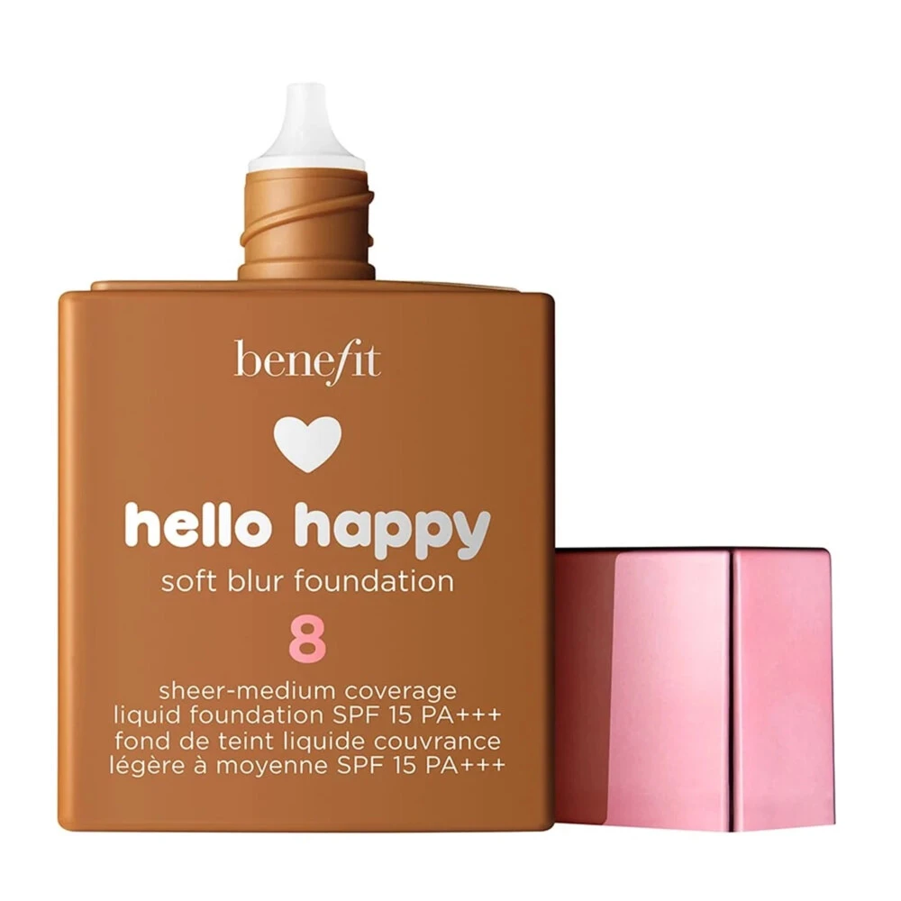Benefit Hello Happy Soft Blur Foundation 8 Tan Warm 3 Benefit Hello Happy Soft Blur Foundation 8 Tan Warm