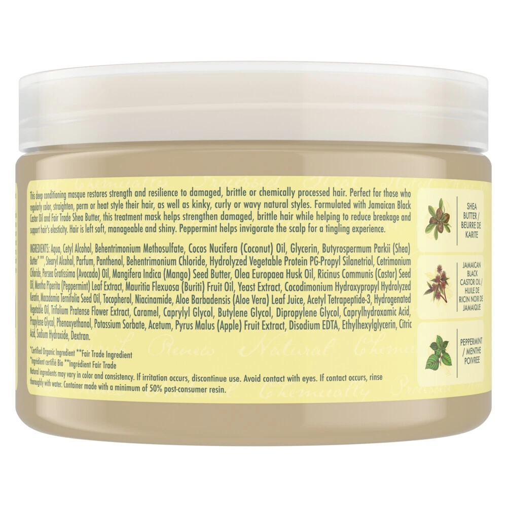 Shea Moisture Jamaican Black Castor Oil Strenghten & Restore Treatement Masker 4 Shea Moisture Jamaican Black Castor Oil Strenghten & Restore Treatement Masker - Afbeelding 2