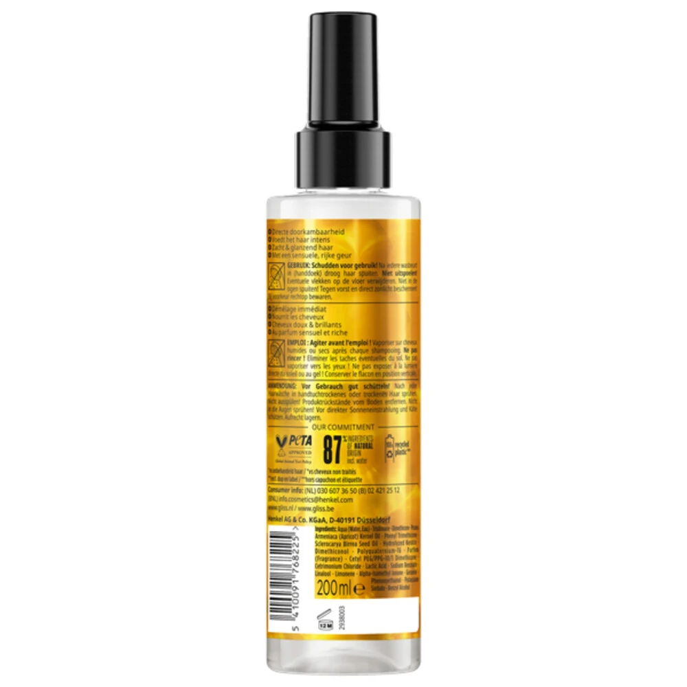 6x Gliss Anti-Klit Spray Oil Nutritive 4 6x Gliss Anti-Klit Spray Oil Nutritive - Afbeelding 2