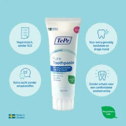 12x TePe Pure Tandpasta Unflavoured -Voedingssupplementen Winkel 1070735 3