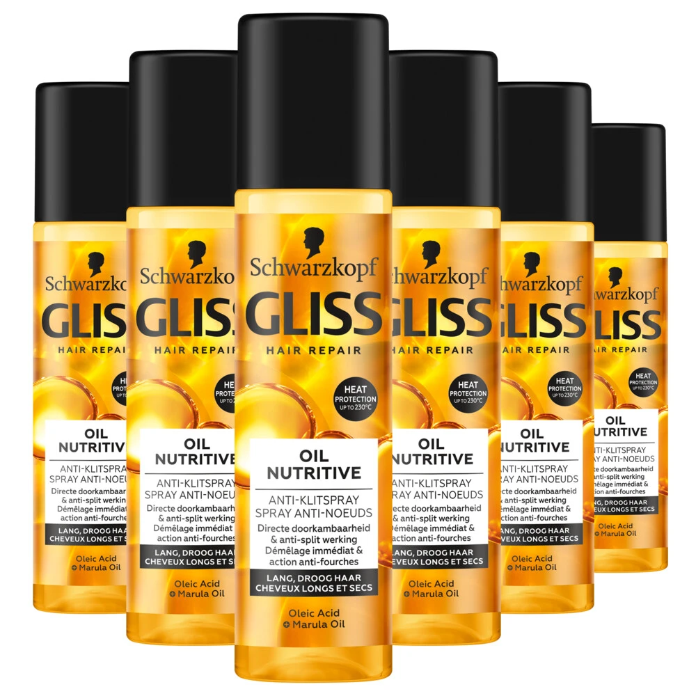 6x Gliss Anti-Klit Spray Oil Nutritive 3 6x Gliss Anti-Klit Spray Oil Nutritive