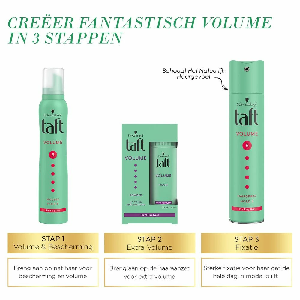 6x Taft True Volume Haarpoeder 6 6x Taft True Volume Haarpoeder - Afbeelding 4