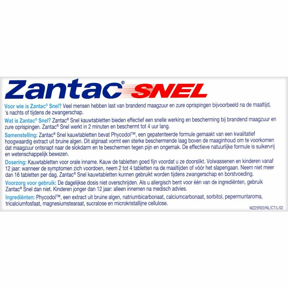 3x Zantac Snel Kauwtabletten 6 3x Zantac Snel Kauwtabletten - Afbeelding 4